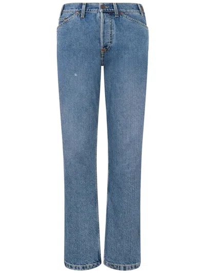 Moschino Women Jeans With Application In Blue