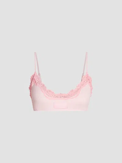 Moschino Women's Lace Bandeau Bra In Pink