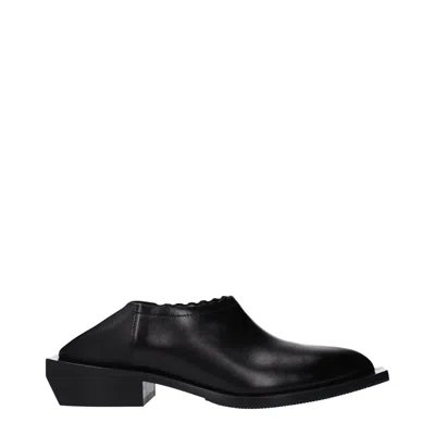 Moschino Women's Loafers Leather Black