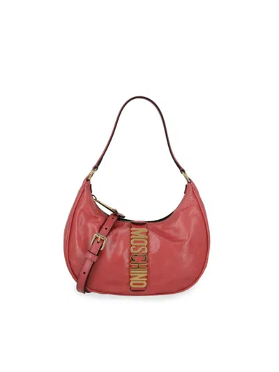 Moschino Women's Logo Belt Hobo Bag In Light Pink