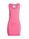 Moschino Women's Logo Knit Minidress In Pink Multi