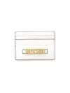 MOSCHINO WOMEN'S LOGO LEATHER CARD CASE