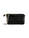 MOSCHINO WOMEN'S LOGO PATENT LEATHER SHOULDER BAG