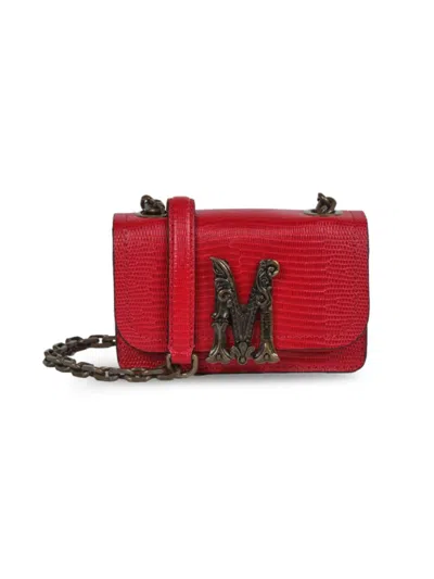 Moschino Women's Logo Plaque Shoulder Bag In Fantasy Red