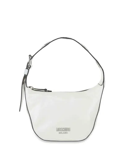 Moschino Women's Logo Shoulder Bag In White