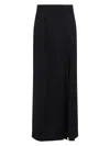 Moschino High-waisted Black Maxi Skirt With Pleated Design In Black