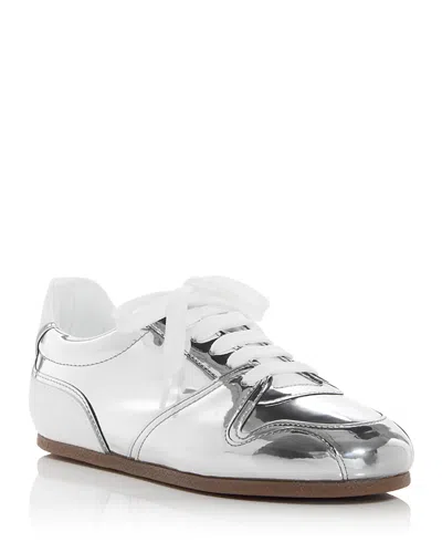 Moschino Women's Mirror Sneakers In Silver
