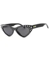Moschino Women's Mos006/s/str 52mm Sunglasses In Black