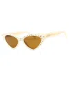Moschino Women's Mos006/s/str 52mm Sunglasses In White