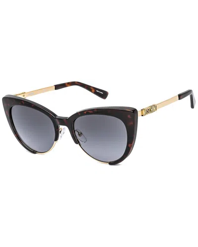 Moschino Mos040/s 0086 9o Cat Eye Sunglasses 55 Mm In Brown