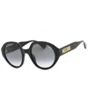 Moschino Grey Gradient Round Ladies Sunglasses Mos126/s 0807/9o 53 In Black