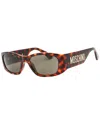 Moschino Brown Rectangular Ladies Sunglasses Mos145/s 005l/70 55 In Brown