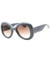 Moschino Brown Shaded Butterfly Ladies Sunglasses Mos162/s 0mvu/ha 54 In Gray