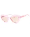 Moschino Pink Cat Eye Ladies Sunglasses Mos163/s 035j/u1 55