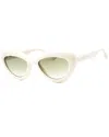 Moschino Cat Eye Bubble Frame Sunglasses In White