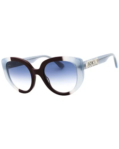 Moschino Mos173s Cat-eye Plastic Sunglasses In Blue
