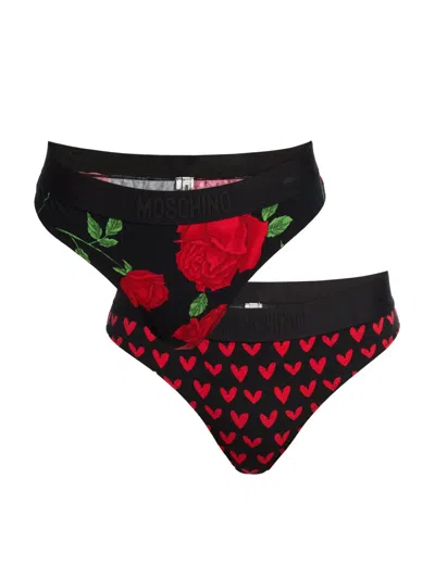 Moschino Women's  Intimo Donna Brief 2-pack In Black
