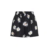 Moschino Black All Over Daisy Print Shorts In Black