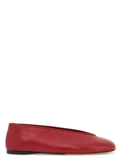 Moschino Women's Nappa Leather Duck Baller In Red