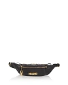 Moschino Logo Fanny Pack Crossbody Bags Black In Black Multi