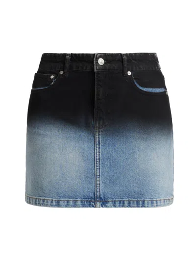 Moschino Women's Ombré Denim Miniskirt In Multi