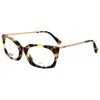 Moschino Women's 54mm Yellow Havana Opticals In Multi