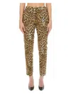 Moschino Women's Pants With Animal Pattern In Animalier
