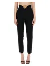 Moschino Couture Pants With Heart Application In Black