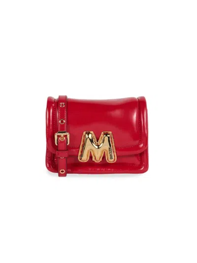 Moschino Women's Patent Leather Balloon Crossbody Bag In Red