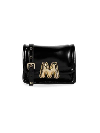 Moschino Women's Patent Leather Crossbody Bag In Black