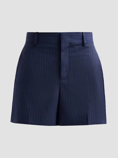 Moschino Women's Pinstriped Wool Trouser Shorts In Neutral