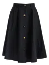 Moschino Women's "poplin Skirt With Buttons" In Black