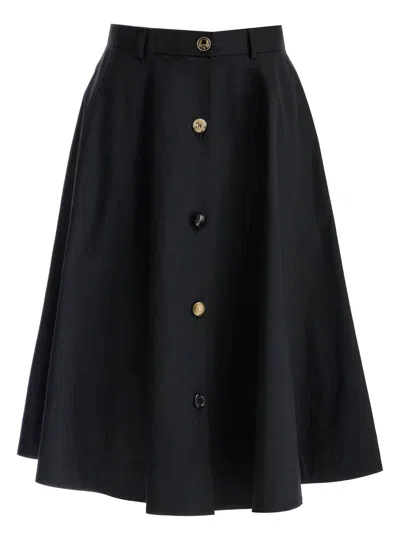 MOSCHINO WOMEN'S POPLIN SKIRT WITH BUTTONS