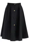 Moschino Women's "poplin Skirt With Buttons" In Black