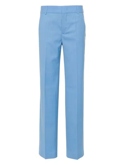 Moschino Women's Pressed Crease Trousers In 0303 Light Blue