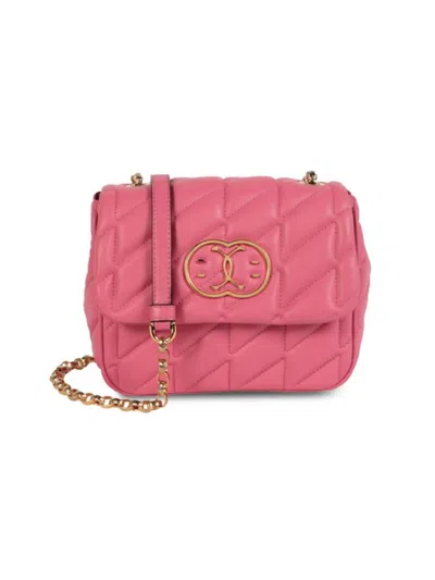 Moschino Women's Quilted Leather Crossbody Bag In Light Pink