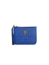 MOSCHINO WOMEN'S QUILTED LOGO WRISTLET POUCH