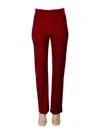 Moschino Red Straight Flat Front Pants In Red