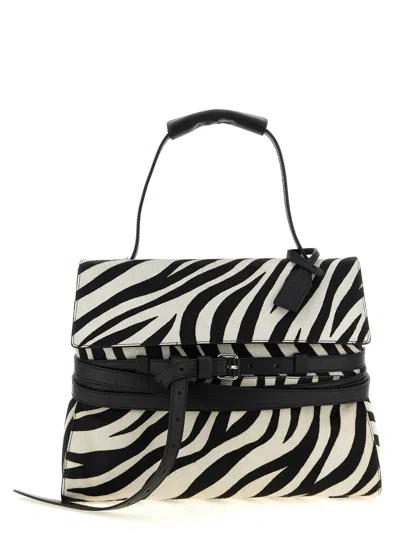 Moschino Women's Regular Tie Me Handbag In White/black
