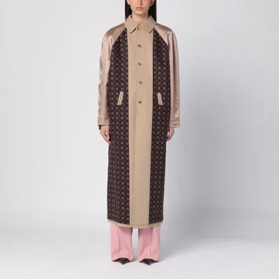 Moschino Women's Reversible Trench Coat In Gabardine And Satin