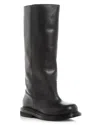 Moschino Elegant Black Leather Ankle Boots With Mini Heel In Black