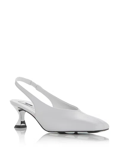 Moschino Women's Slingback Pumps In White