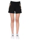 Moschino Couture Smile Quilted Bermuda In Black