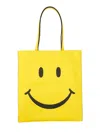 Moschino Smiley Crocodile Tote Bag With Dual Handles In Yellow