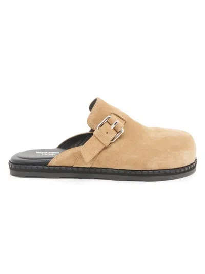 Moschino Women's Sporty Suede Mules In Neutral