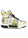 Moschino Streetball Asymmetrical High-top Sneakers In Neutral