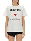 Moschino Item O-neck Short-sleeved T-shirt In White