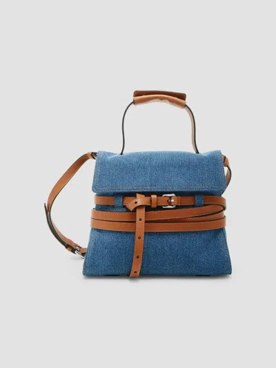 Moschino Women's Tie Me Denim Top Handle Bag