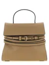 Moschino Tie Me Handbag In Brown