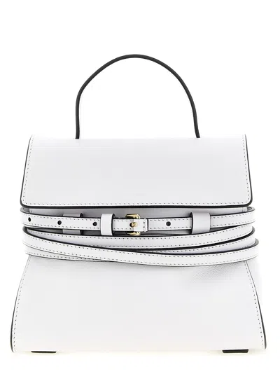 Moschino White Tie Me Small Shoulder Bag